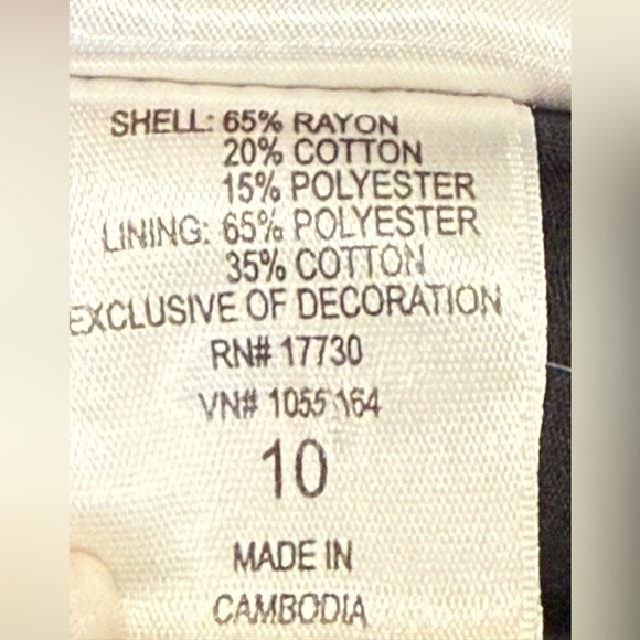 Isaac Mizrahi Striped A-Line black Skirt with Tulle Trim Size 10 - Picture 10 of 10